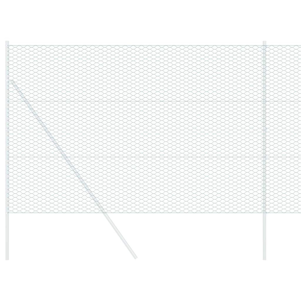 vidaXL Hexagon Fence 1.6 x 50 m PVC Green 3