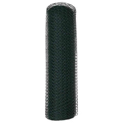 vidaXL Hexagon Fence 0.5 x 100 m PVC Green 6
