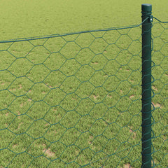 vidaXL Hexagon Fence 0.6 x 100 m PVC Green 4