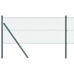 vidaXL Hexagon Fence 0.6 x 100 m PVC Green 3