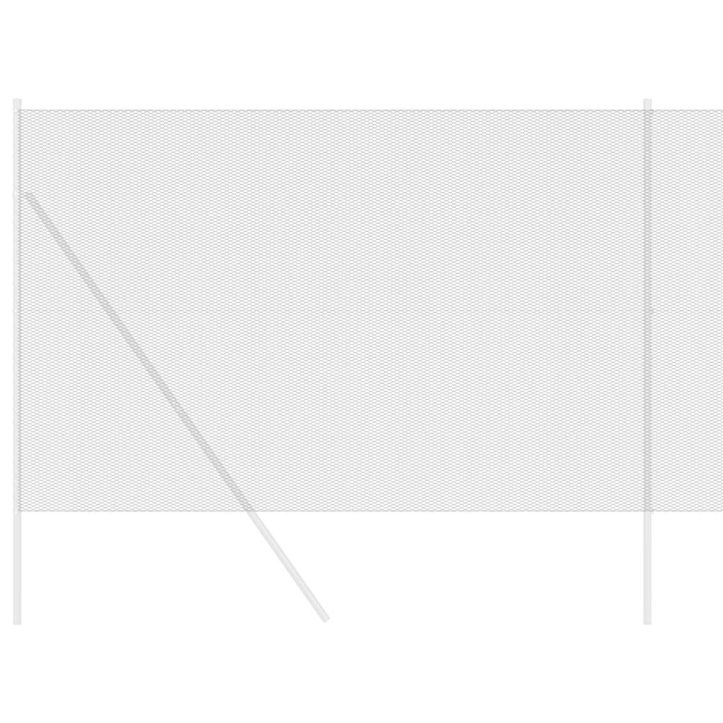 vidaXL Hexagon Fence 1.6 x 25 m PVC Grey 3