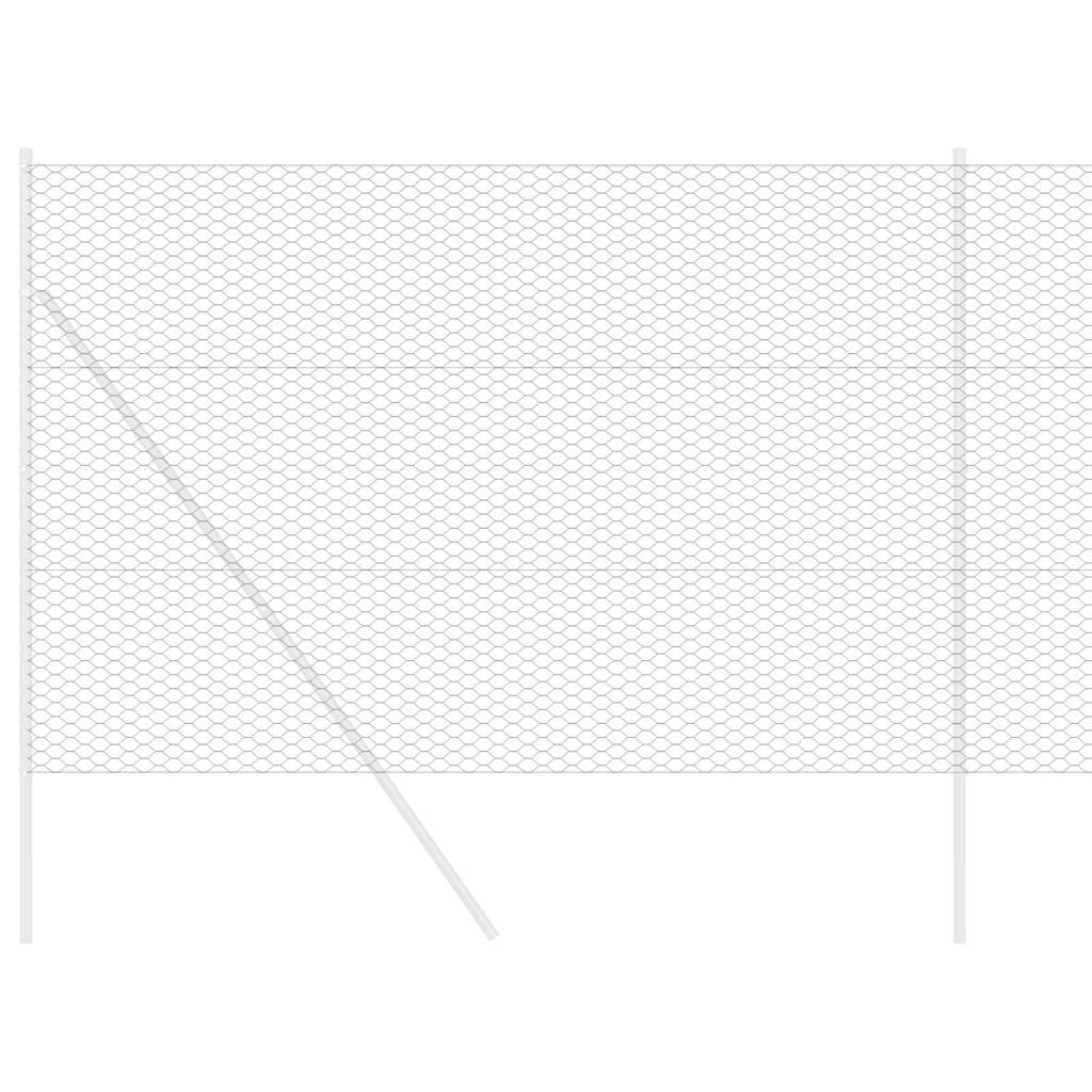 vidaXL Hexagon Fence 1.6 x 50 m PVC Grey 3