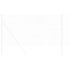 vidaXL Hexagon Fence 1.4 x 25 m Galvanised steel Silver 3