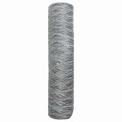 vidaXL Hexagon Fence 0.5 x 100 m Galvanised steel Silver 6