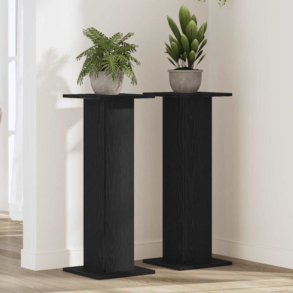 vidaXL Plant Stands 2 pcs Engineered Wood 30 x 30 x 80 cm