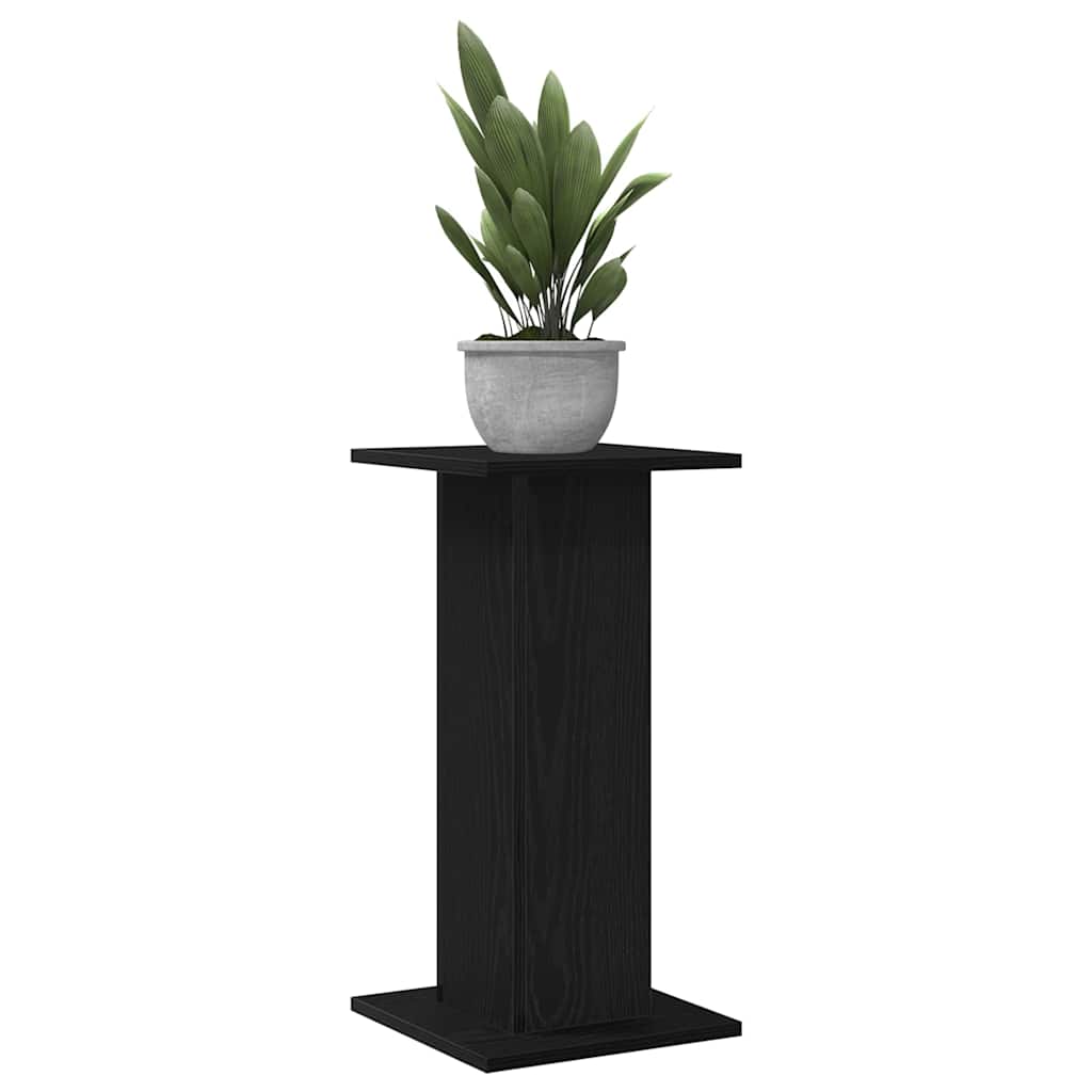 vidaXL Plant Stand 2 pcs Black Oak 30 x 30 x 60 cm Engineered wood 3