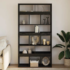 Bookcase 100x33x187.5 cm Engineered Wood Black oak