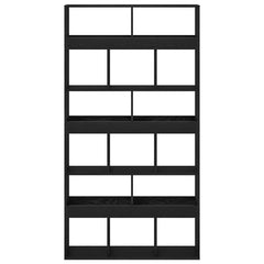 Bookcase 100x33x187.5 cm Engineered Wood Black oak