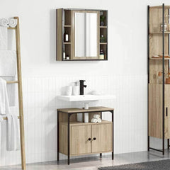 vidaXL Bathroom Furniture Set 2 pcs Brown 60 x 30 x 60 cm 4