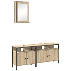 vidaXL Bathroom Furniture Set 3 pcs Brown 80 x 30 x 60 cm 2