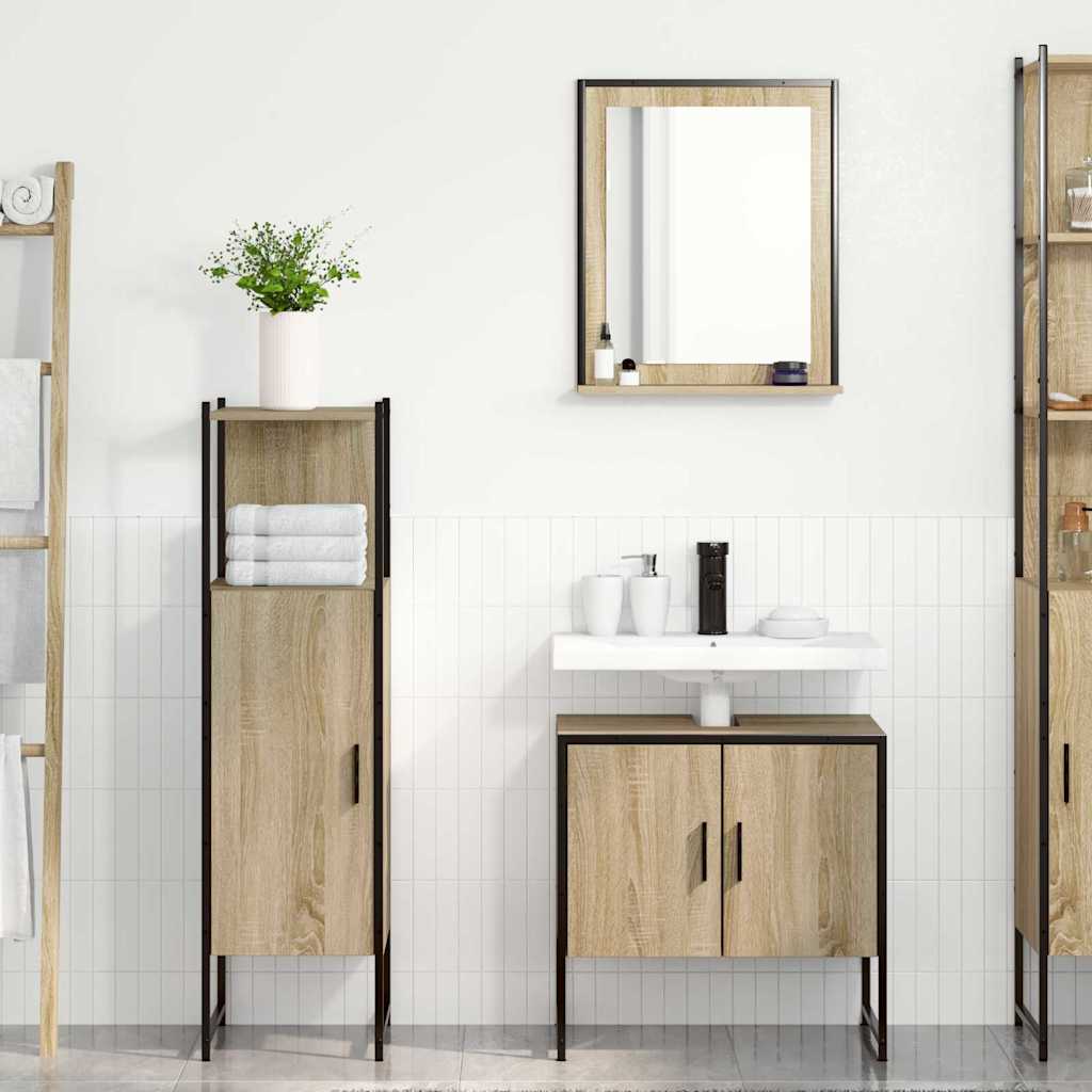 vidaXL Bathroom Furniture Set 3 pcs Brown 60 x 33 x 60 cm 4