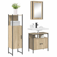 vidaXL Bathroom Furniture Set 3 pcs Brown 33 x 33 x 120.5 cm 3