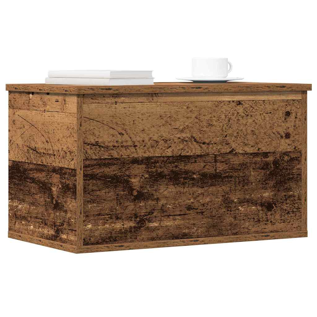 Storage Box 60x35x35 cm Engineered Wood Depth 35 cm Width 60 cm Old wood
