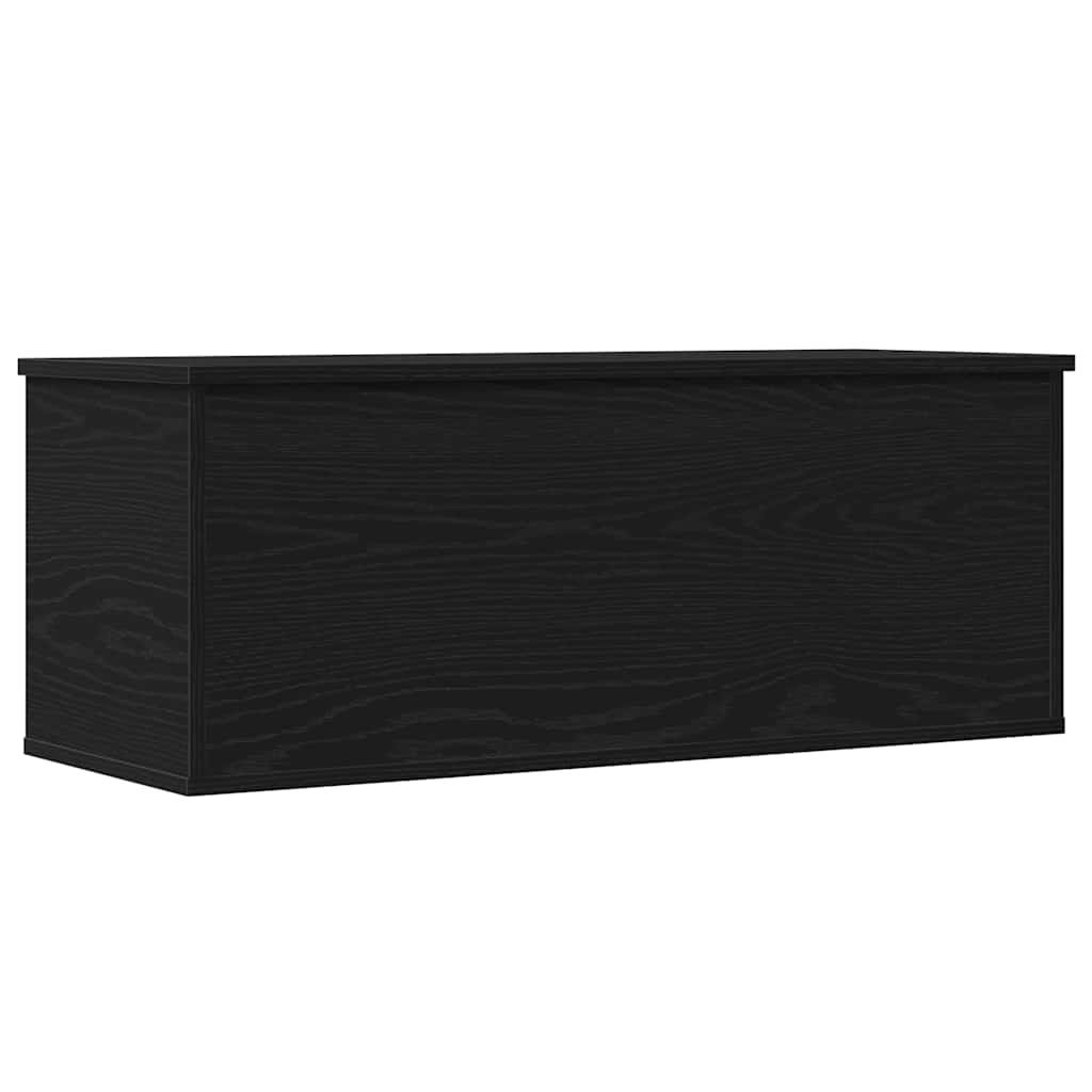 vidaXL Storage Box Black Oak 90 x 35 x 35 cm Engineered Wood 2
