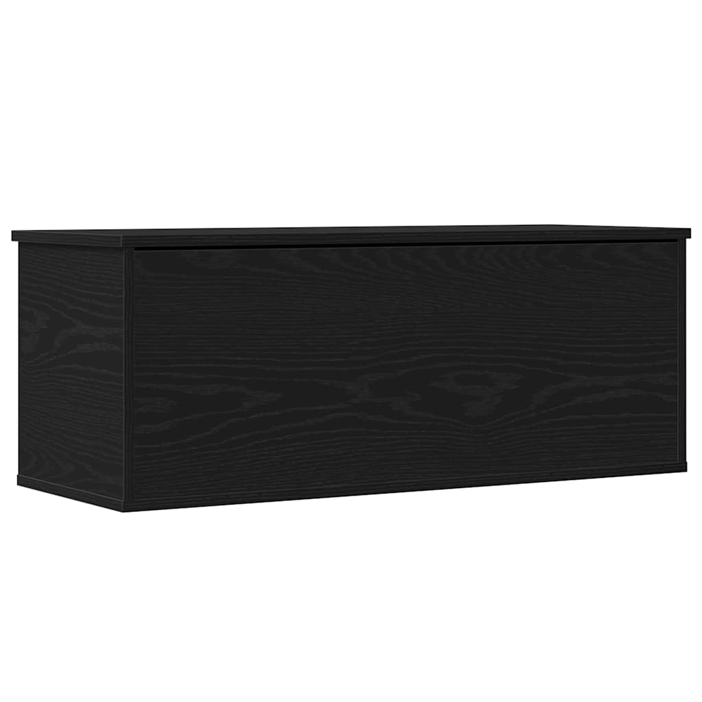 vidaXL Storage Box Black Oak 90 x 35 x 35 cm Engineered Wood 6