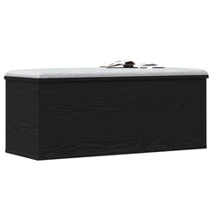 vidaXL Storage Box Black Oak 90 x 35 x 35 cm Engineered Wood 3