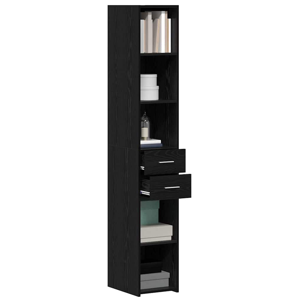 Highboard 30x42.5x185 cm Engineered Wood Black oak