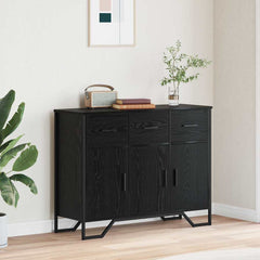 Sideboard 97x32,5x74,5 cm Engineered Wood Black oak