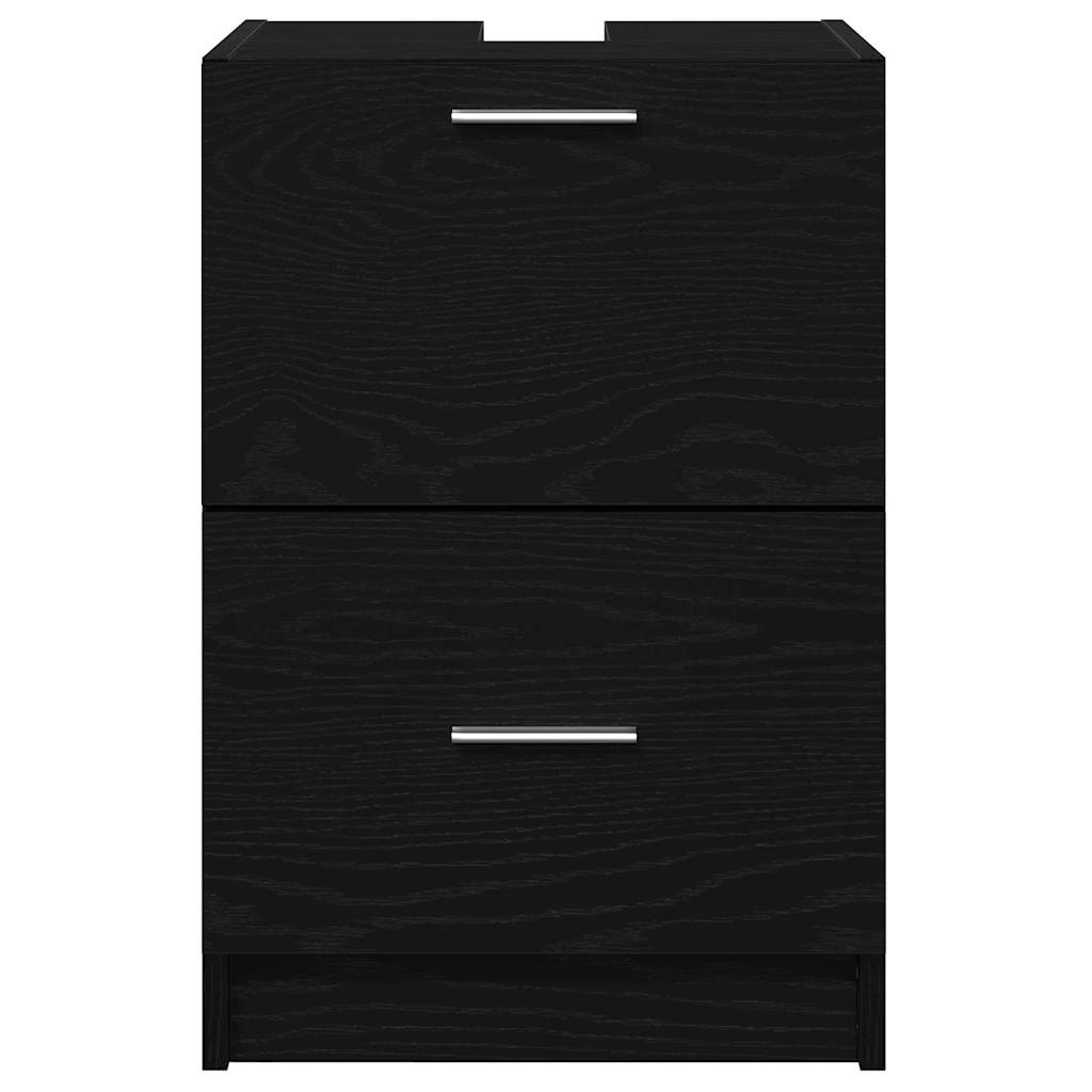 vidaXL Bathroom Cabinet Black Oak 40 x 37 x 59 cm Engineered wood 6