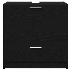 vidaXL Bathroom Cabinet Black Oak 59 x 37 x 59 cm Engineered wood 6
