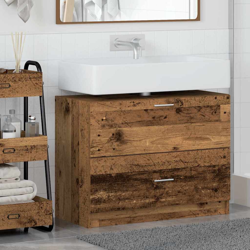 vidaXL Bathroom Cabinet Old Wood 78 x 37 x 59 cm Engineered wood 1