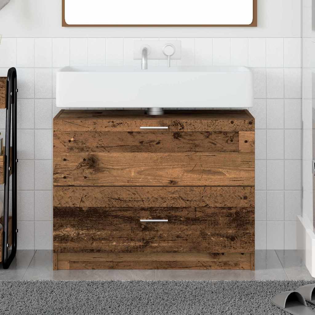 vidaXL Bathroom Cabinet Old Wood 78 x 37 x 59 cm Engineered wood 4
