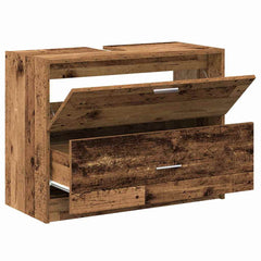 vidaXL Bathroom Cabinet Old Wood 78 x 37 x 59 cm Engineered wood 5