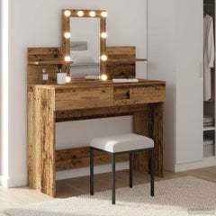 vidaXL Dressing Table with LED 100x40x130 cm