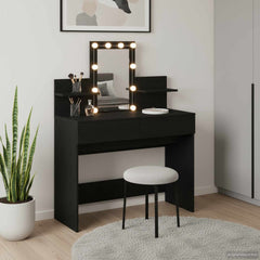 vidaXL Dressing Table with LED 100x40x130 cm
