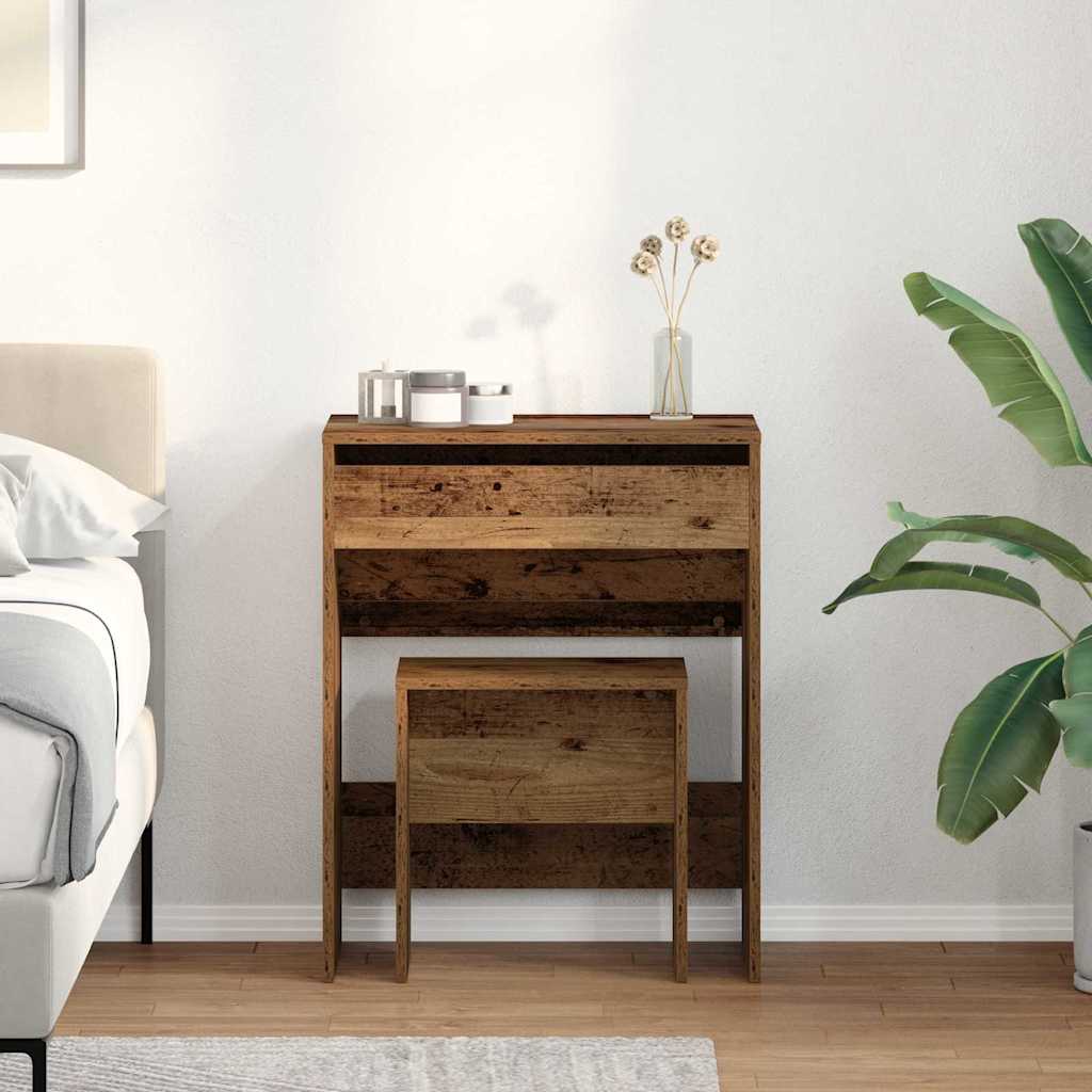 Dressing Table and Stool 60x40x113,5 cm Old wood