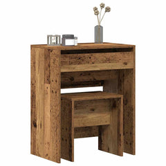 Dressing Table and Stool 60x40x113,5 cm Old wood