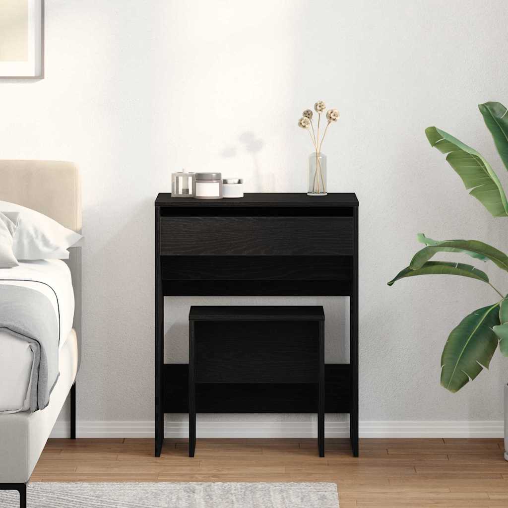 Dressing Table and Stool 60x40x113,5 cm Black oak