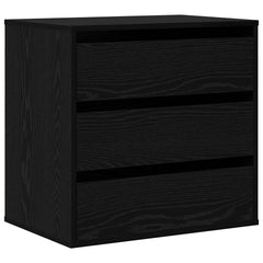 vidaXL Drawer Cabinet 3-Drawer Black 61 x 41 x 58 cm Engineered Wood 2