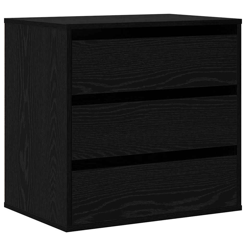 Corner Chest of Drawers 60x41x58 cm Engineered Wood Black oak