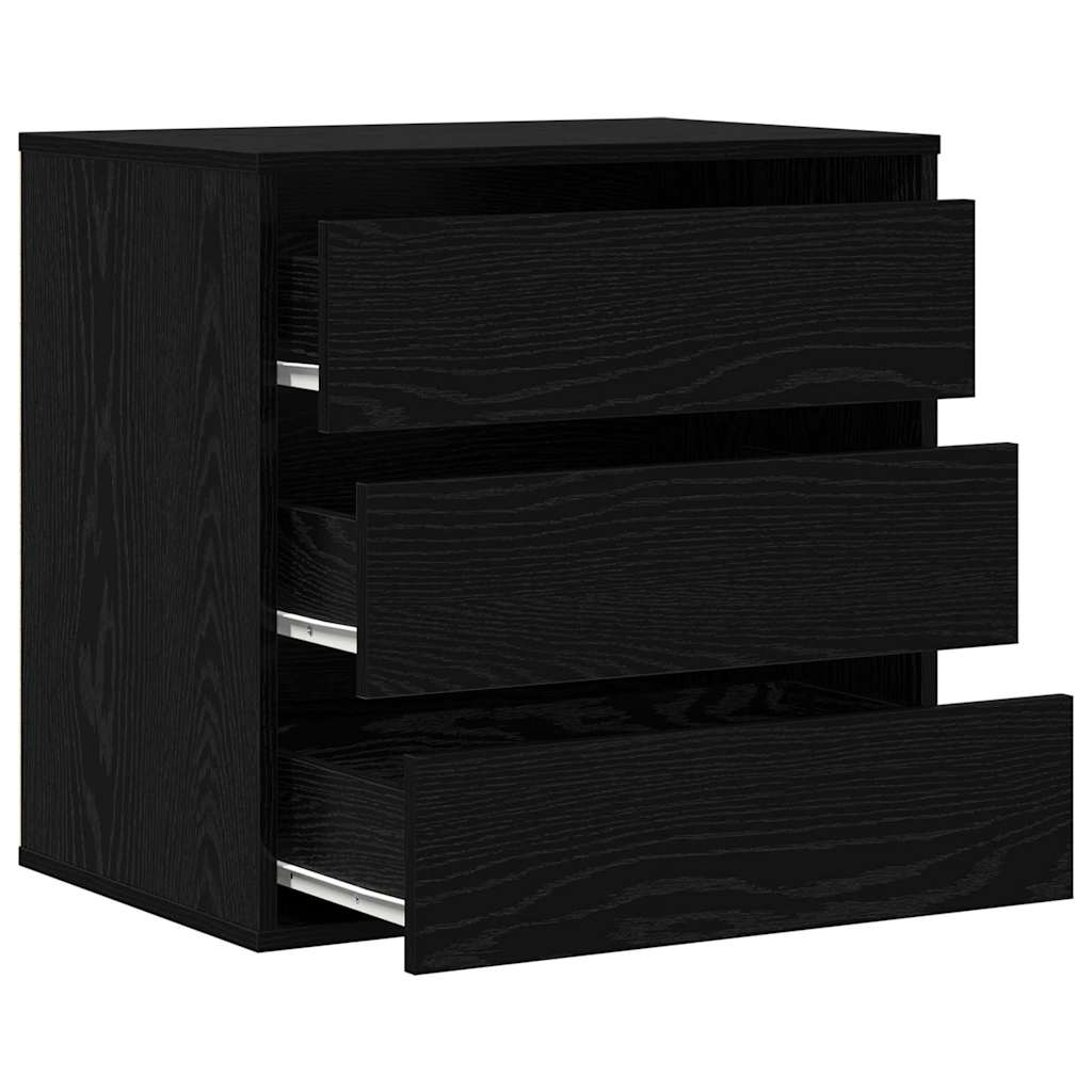 Corner Chest of Drawers 60x41x58 cm Engineered Wood Black oak