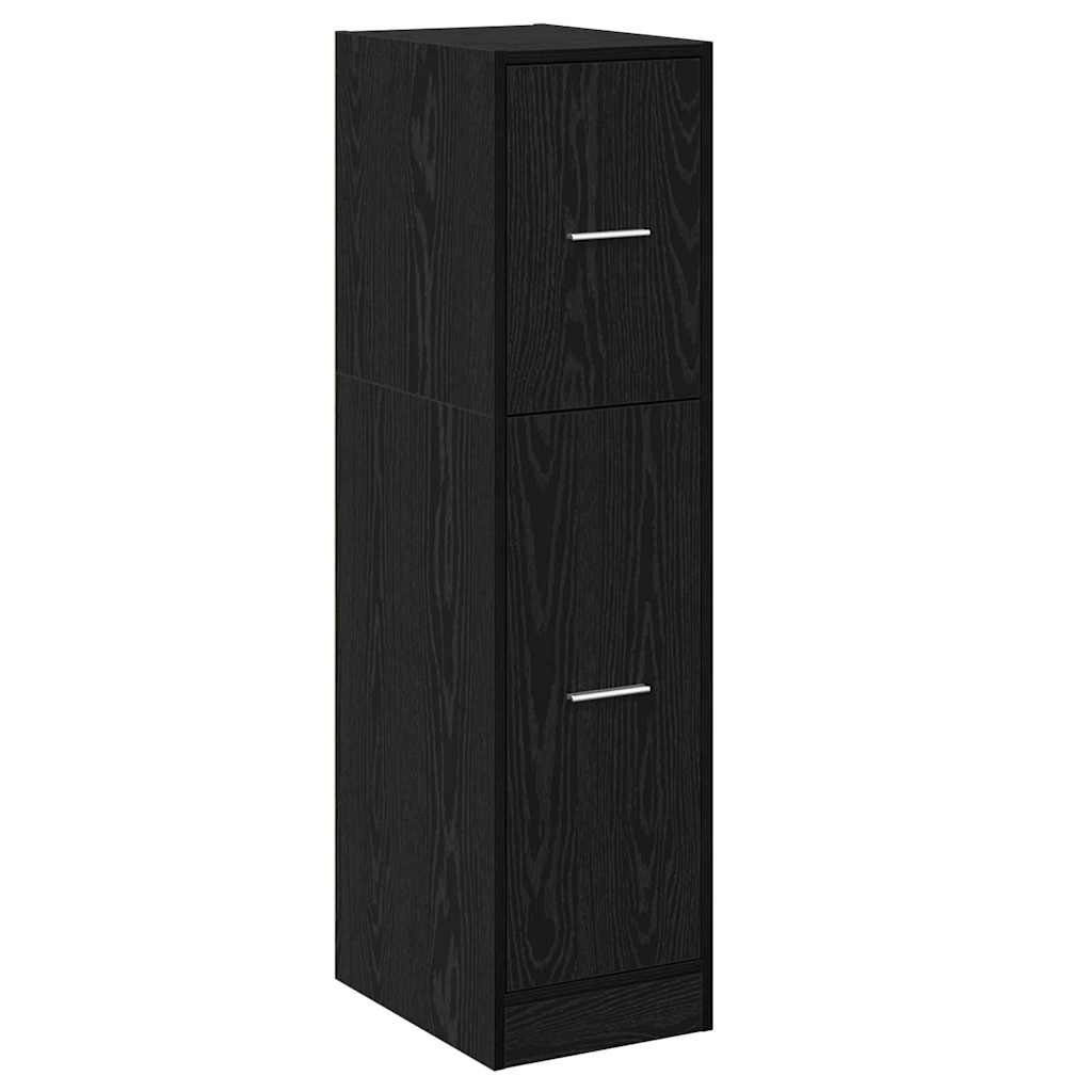 vidaXL Apothecary Cabinet Black oak 30 x 41 x 118 cm Engineered wood 5