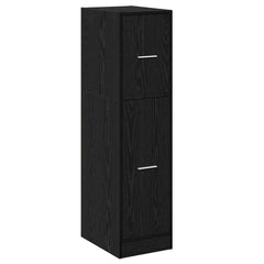 vidaXL Apothecary Cabinet Black oak 30 x 41 x 118 cm Engineered wood 5