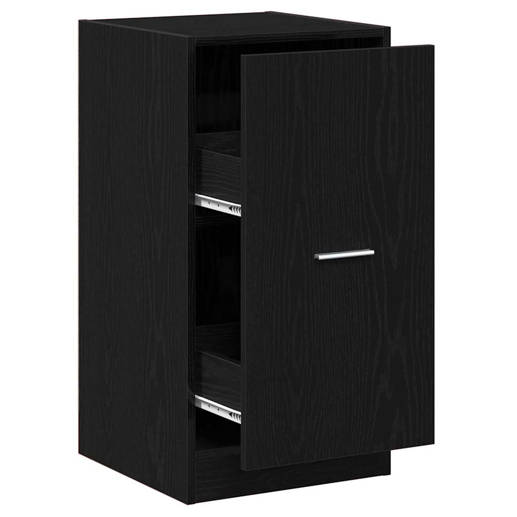 vidaXL Apothecary Cabinet Black oak 40 x 41 x 77.5 cm Engineered wood 2
