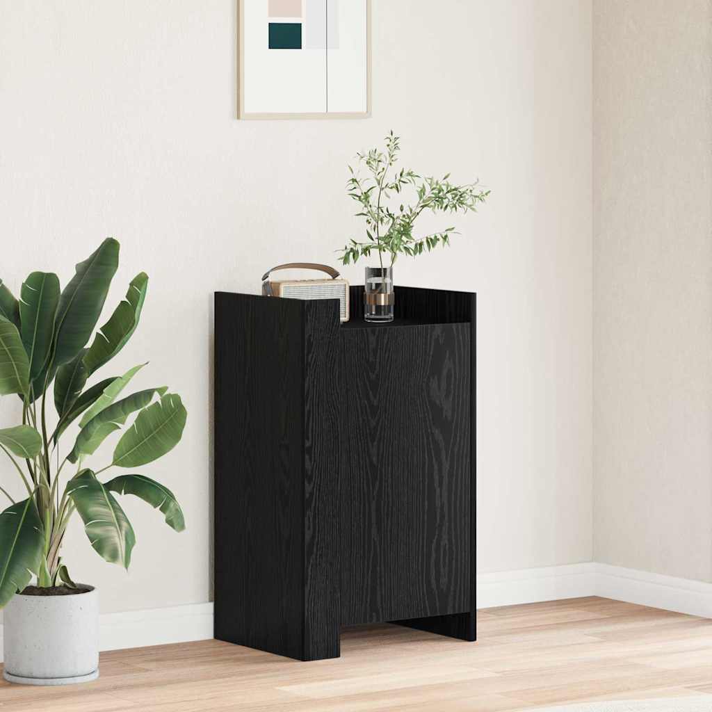 vidaXL Sideboard Black Oak 45 x 35 x 75 cm 1