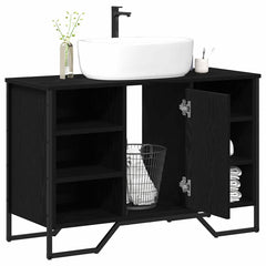 vidaXL Bathroom Sink Cabinet Black Oak 91 x 35 x 60 cm Engineered wood 3