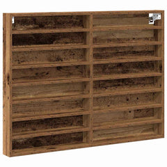 vidaXL Display Cabinet Wall-Mounted Old Wood 100 x 8.5 x 75 cm 2