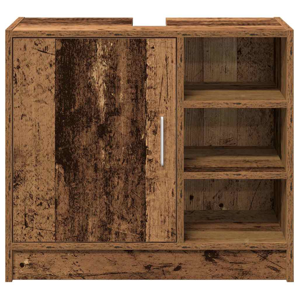 vidaXL Bathroom Cabinet Old Wood 63 x 29 x 55 cm Engineered wood 6