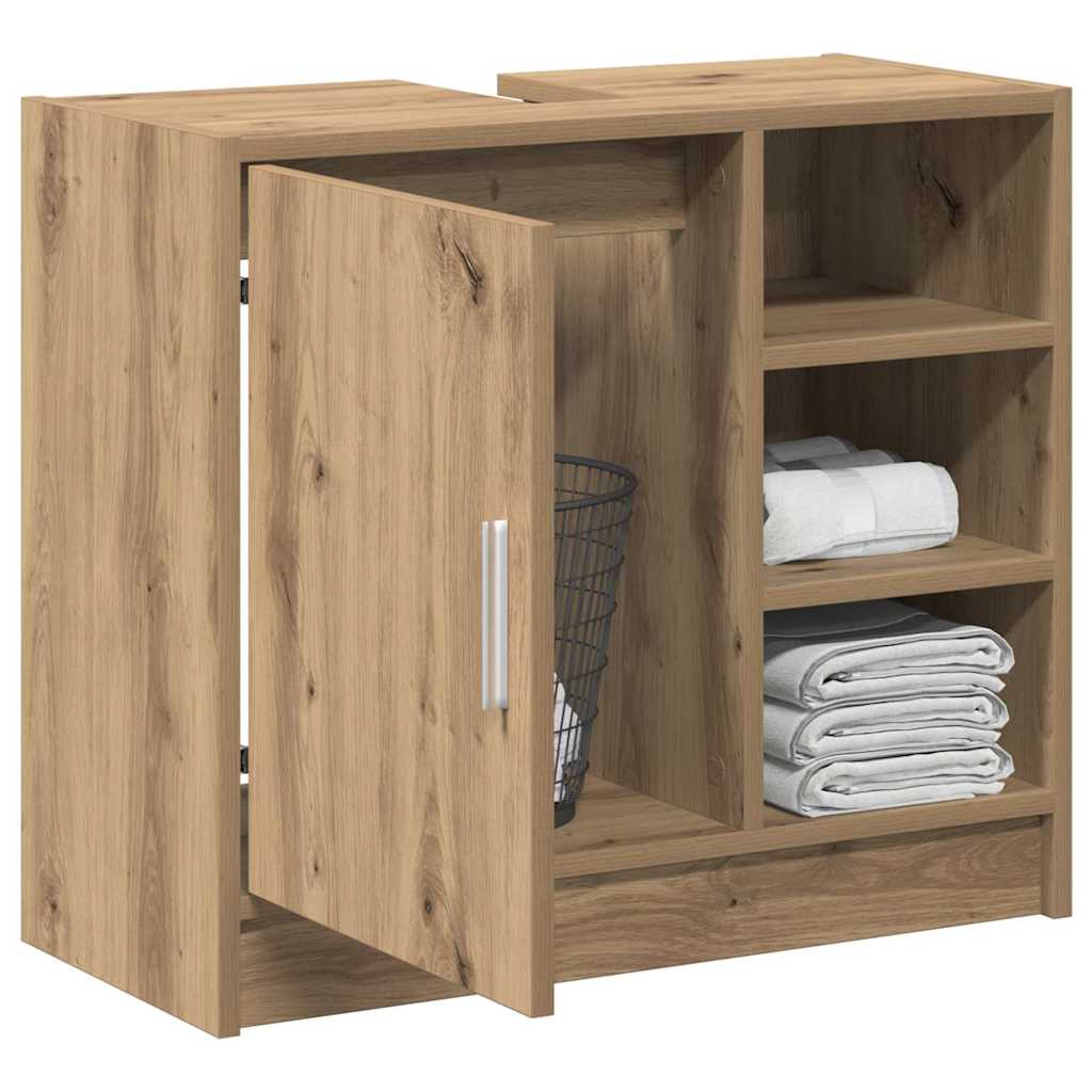 vidaXL Bathroom Cabinet Artisan Oak 63 x 29 x 55 cm Engineered wood 3