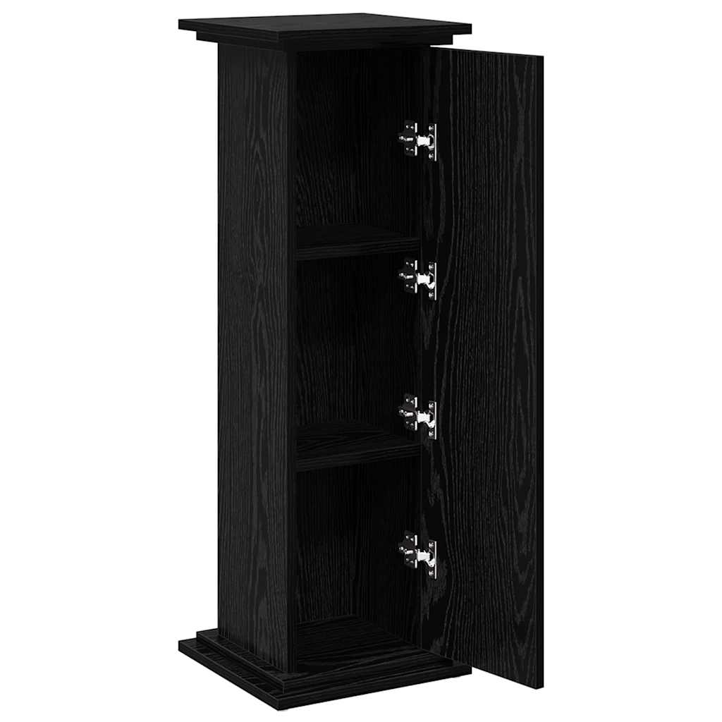vidaXL Display Stand Black Oak 31 x 30 x 90 cm Engineered wood 4