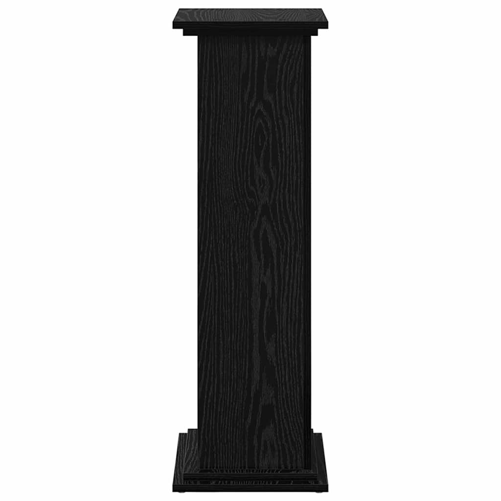 vidaXL Display Stand Black Oak 31 x 30 x 90 cm Engineered wood 6