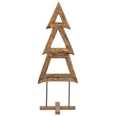 vidaXL Christmas Tree Brown 90 cm Solid teak wood 5
