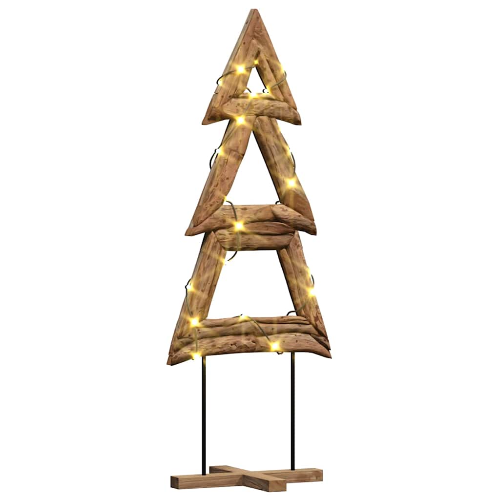 vidaXL Christmas Tree Brown 90 cm Solid teak wood 3