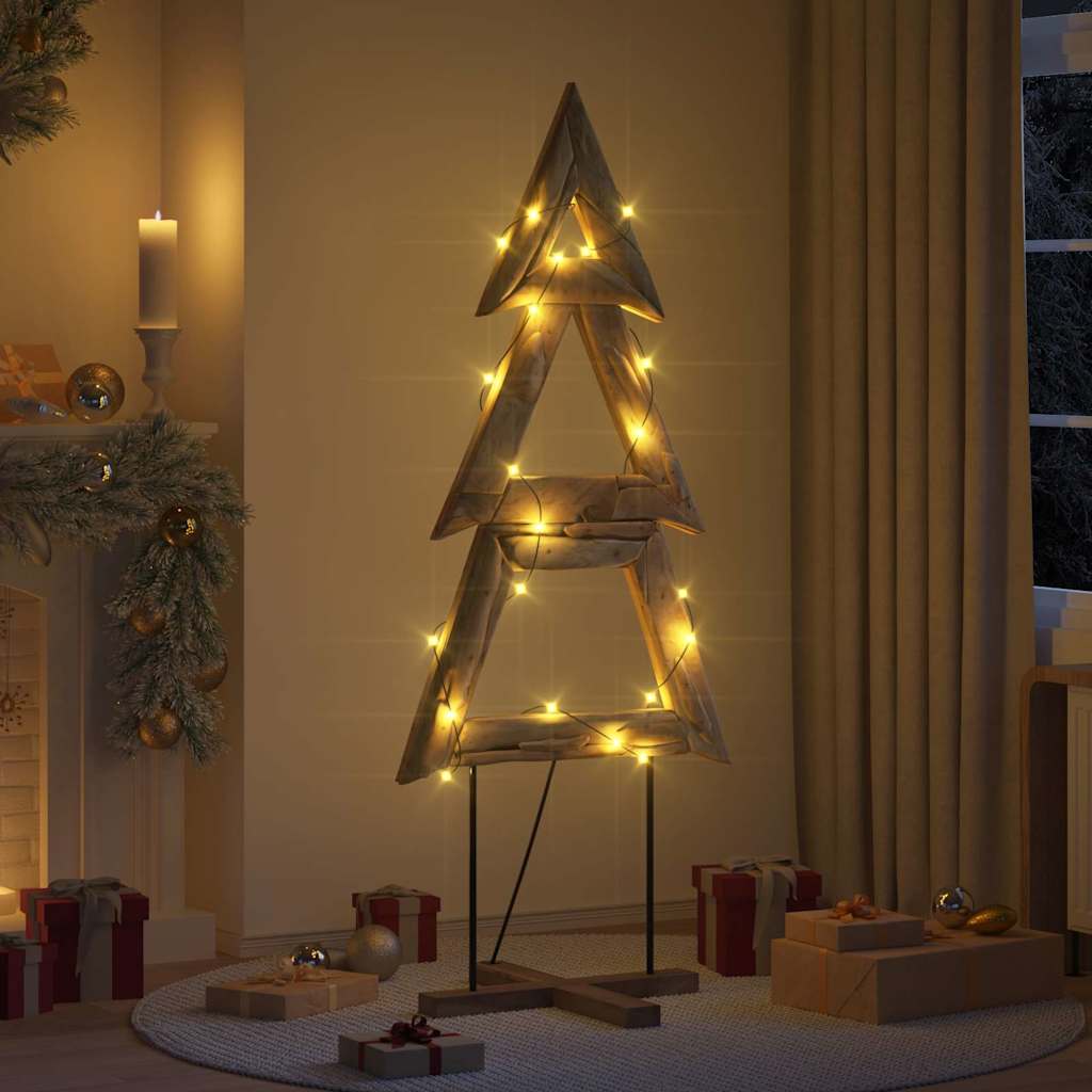 Christmas Tree Brown Solid Teak Wood 181 cm