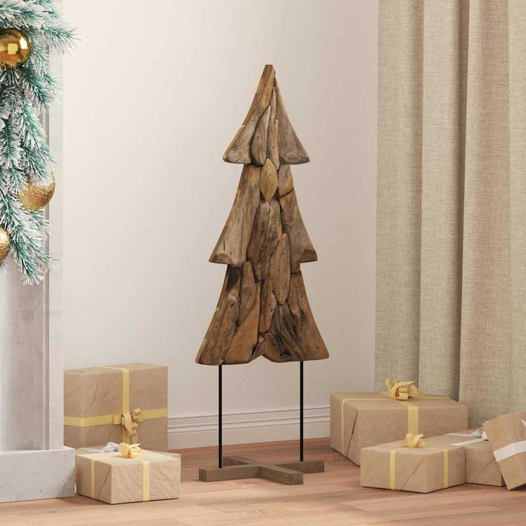 Christmas Tree Brown Solid Teak Wood 90 cm