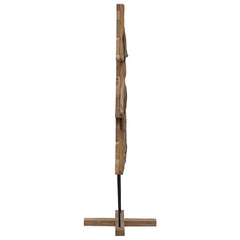vidaXL Christmas Tree with Stand Brown 90 cm Solid teak wood 4